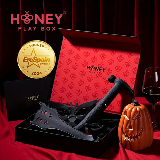 Honeyplaybox 1 Set Halloween Toys, BDSM A Multi-function G-spot And Clit Vibrator for Couples, BDSM Sex Bondage Sex Adults, Vibrating Rooster Ring for Couple, Sex Toys Set with A Vampire Paddle, Eye Mask BDSM Men And Women