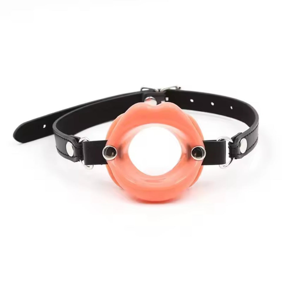 Silicone Ball Gag With Leather Restraints For BDSM Play