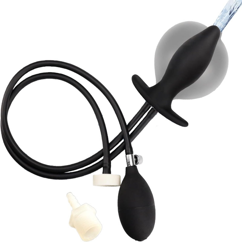 Anal Lovers Delight: Inflatable Anal Plug with Safe Boat - Shaped Base, Dual Purpose for Cleaning and Pleasure, Ideal for Gay Use