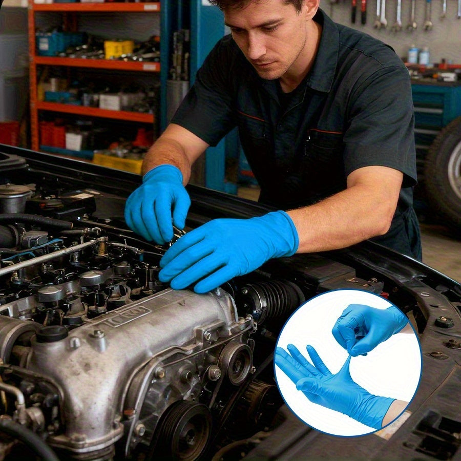 GTT Disposable Nitrile Gloves 6mil Latex-Free Waterproof Ambidextrous