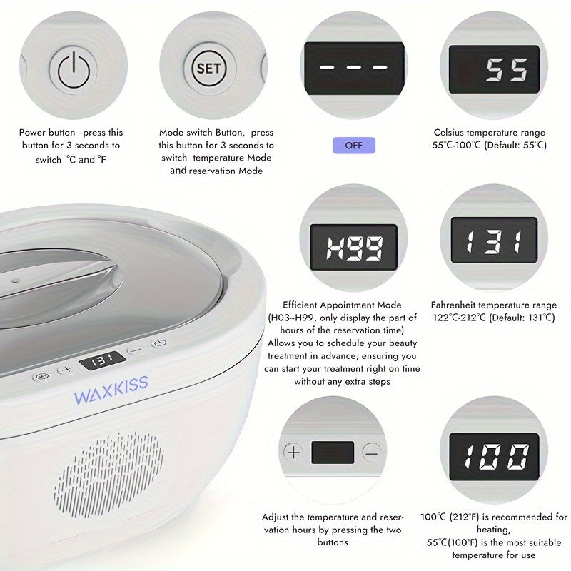 WAXKISS Paraffin Wax Machine for Hand and Foot Care Kit