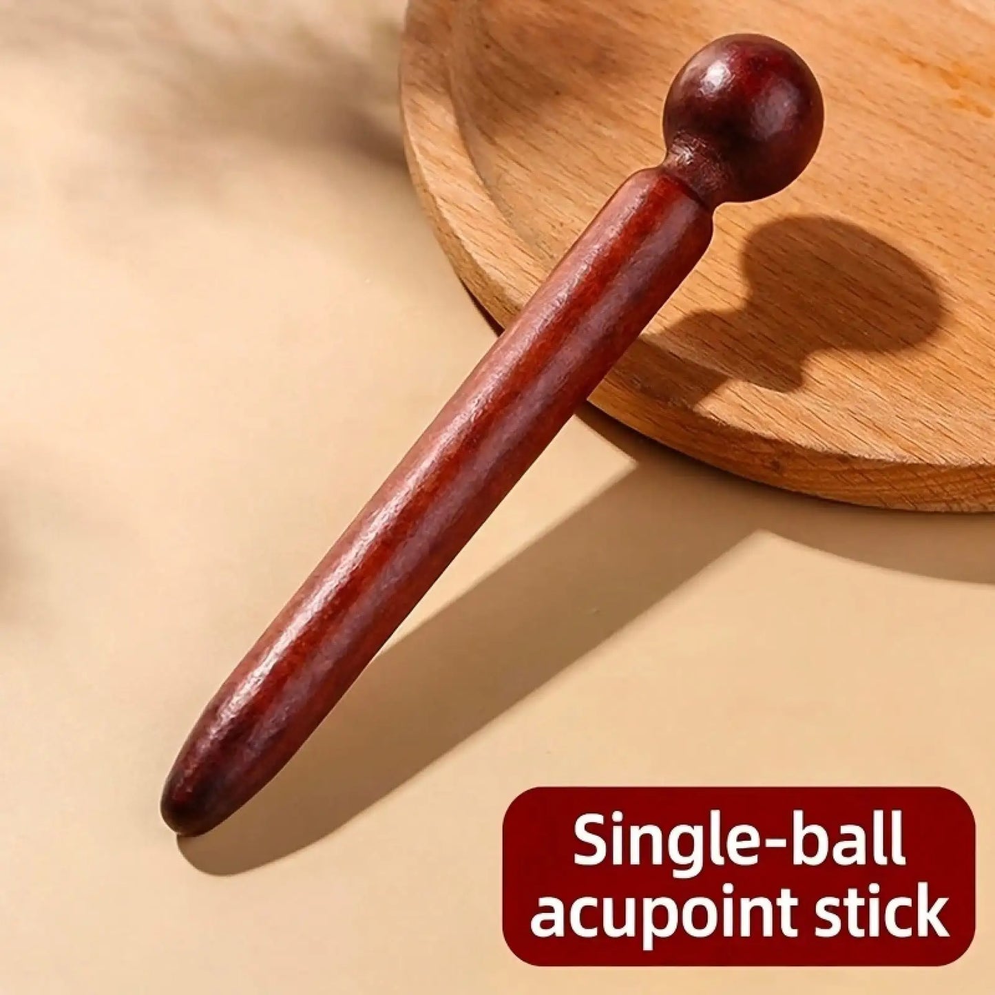 1 Piece Natural Solid Wood Massage Stick - Multi-Purpose Manual Wooden Acupressure Stick And Foot Sap Tool, With A Smooth Surface, Compact And Lightweight, Used For Foot, Back, Hand, Face, And Whole Body Muscle Relaxation, Id