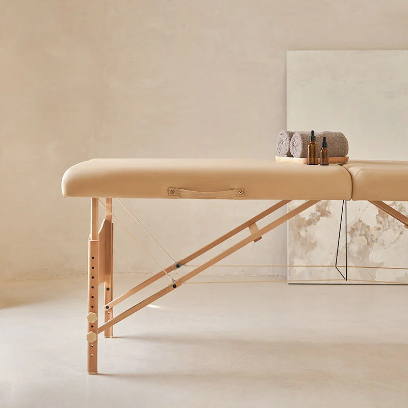 Portable Massage Acupuncture Physical Therapy Tattoo Bed Folding Massage Tables Beauty Salon Furniture Wooden Spa Massage Bed