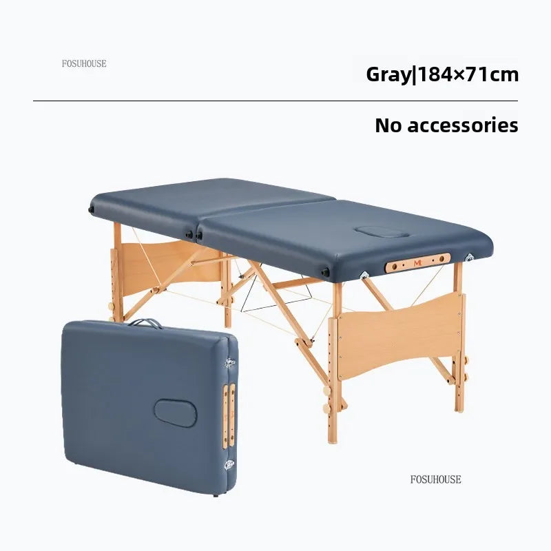 Portable Massage Acupuncture Physical Therapy Tattoo Bed Folding Massage Tables Beauty Salon Furniture Wooden Spa Massage Bed