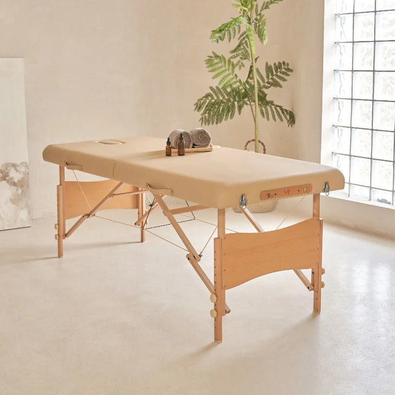 Portable Massage Acupuncture Physical Therapy Tattoo Bed Folding Massage Tables Beauty Salon Furniture Wooden Spa Massage Bed