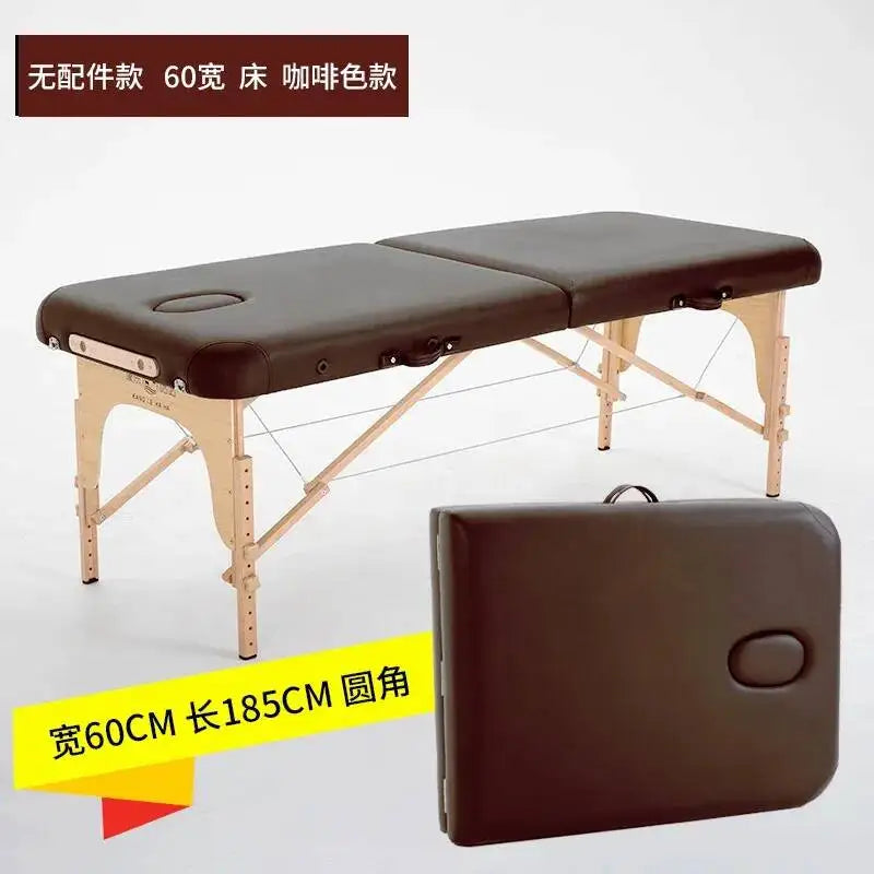 Folding Portable Wooden Massage Table Tattoo Face Spa Massage Bed Knead Adjust Comfort Camilla Masaje Beauty Furniture KMMT