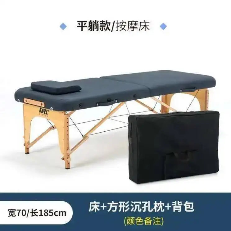 Wooden Folding Portable Massage Table Lash Tattoo Knead Massage Bed Physiotherapy Adjust Camilla Masaje Beauty Furniture KMMT