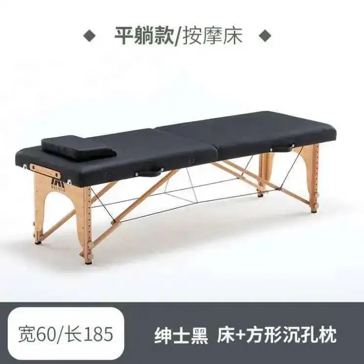 Wooden Folding Portable Massage Table Lash Tattoo Knead Massage Bed Physiotherapy Adjust Camilla Masaje Beauty Furniture KMMT