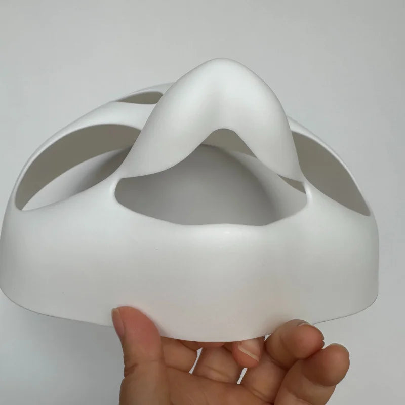 1 piece Japanese style furry mask base - white, cute pet design, suitable for anime exhibitions, Halloween, Christmas costumes (without accessories), anime masks | Humorous design | Smooth texture, anime accessories