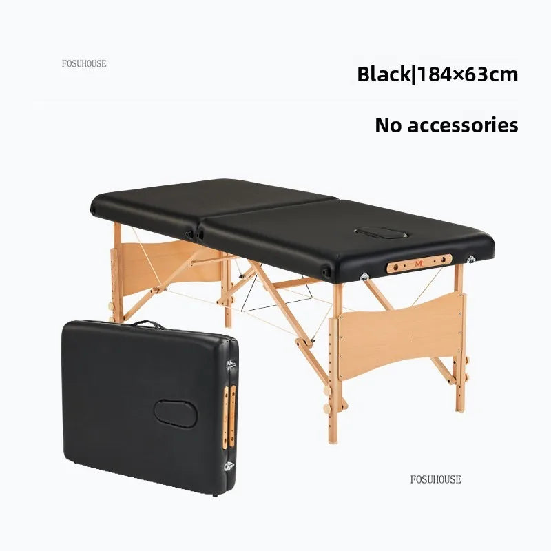 Portable Massage Acupuncture Physical Therapy Tattoo Bed Folding Massage Tables Beauty Salon Furniture Wooden Spa Massage Bed