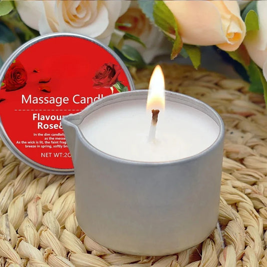 1pc Rose scented Home Body Oil aromatherapy Candle,Massage Oil Candle /2oz Massage Oil Candle forPure Relaxation and Home SPA