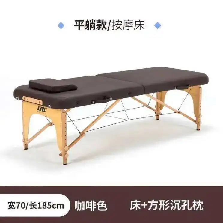 Wooden Folding Portable Massage Table Lash Tattoo Knead Massage Bed Physiotherapy Adjust Camilla Masaje Beauty Furniture KMMT