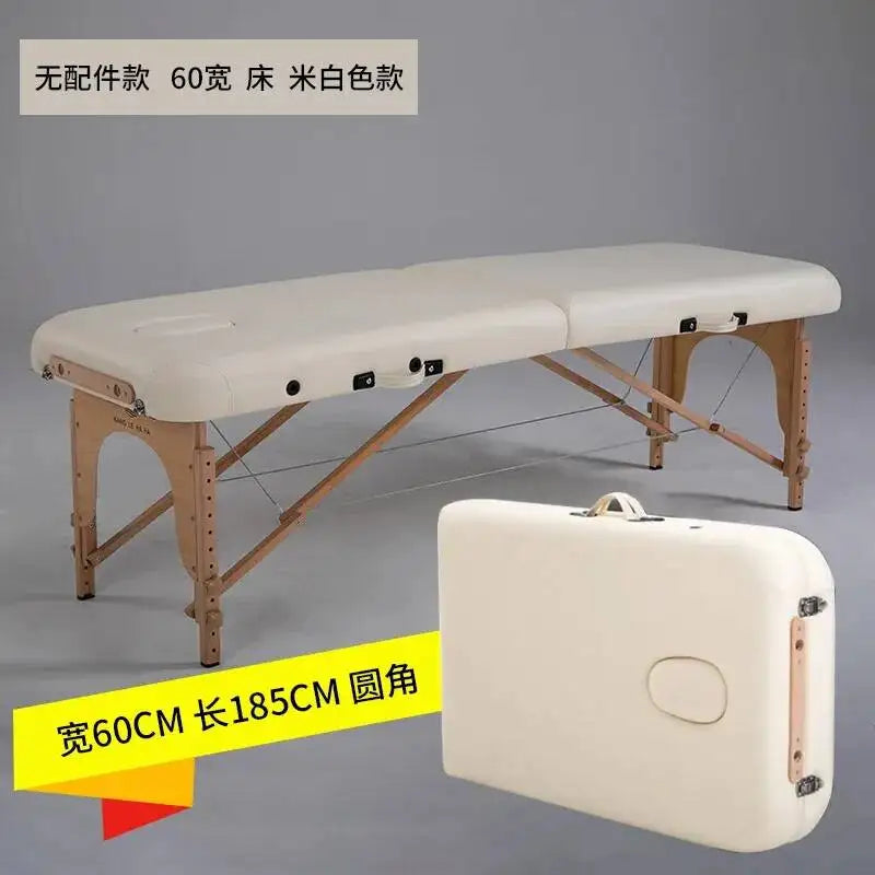Folding Portable Wooden Massage Table Tattoo Face Spa Massage Bed Knead Adjust Comfort Camilla Masaje Beauty Furniture KMMT
