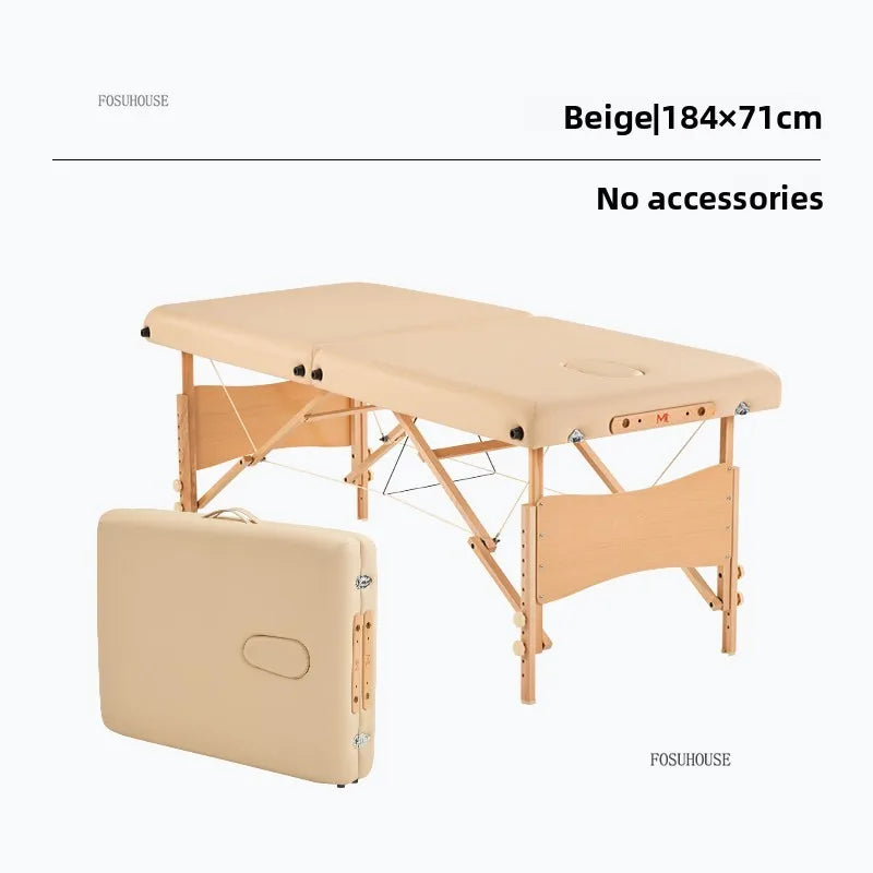 Portable Massage Acupuncture Physical Therapy Tattoo Bed Folding Massage Tables Beauty Salon Furniture Wooden Spa Massage Bed