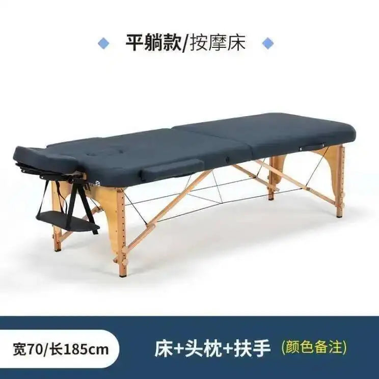 Wooden Folding Portable Massage Table Lash Tattoo Knead Massage Bed Physiotherapy Adjust Camilla Masaje Beauty Furniture KMMT