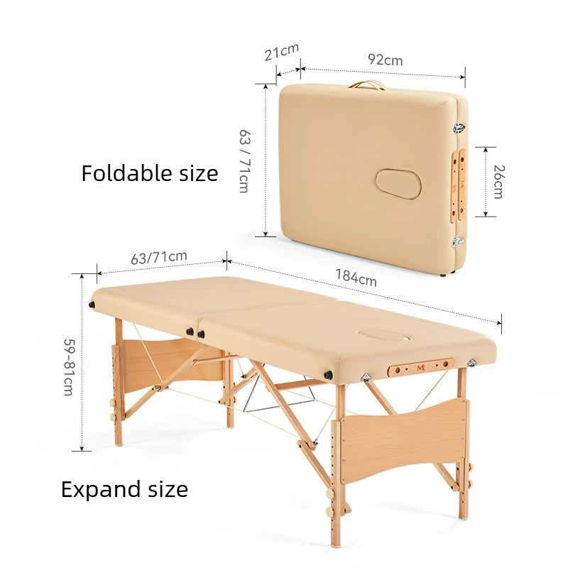 Portable Massage Acupuncture Physical Therapy Tattoo Bed Folding Massage Tables Beauty Salon Furniture Wooden Spa Massage Bed