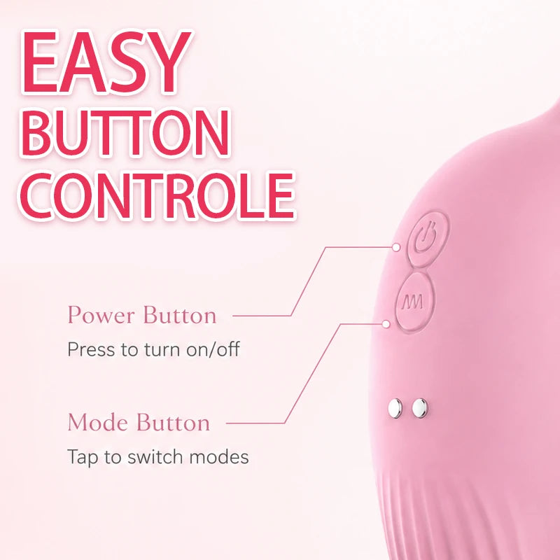 Impact Bird Clitoral Sucking Vibrator for Women, 10 Vibration Modes Pink Soft Silicone Tongue Licking Double Head Stimulator, Portable Couples Adult Toy