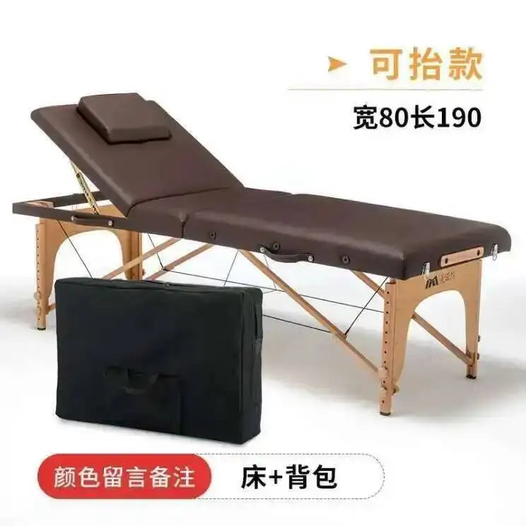 Wooden Folding Portable Massage Table Lash Tattoo Knead Massage Bed Physiotherapy Adjust Camilla Masaje Beauty Furniture KMMT