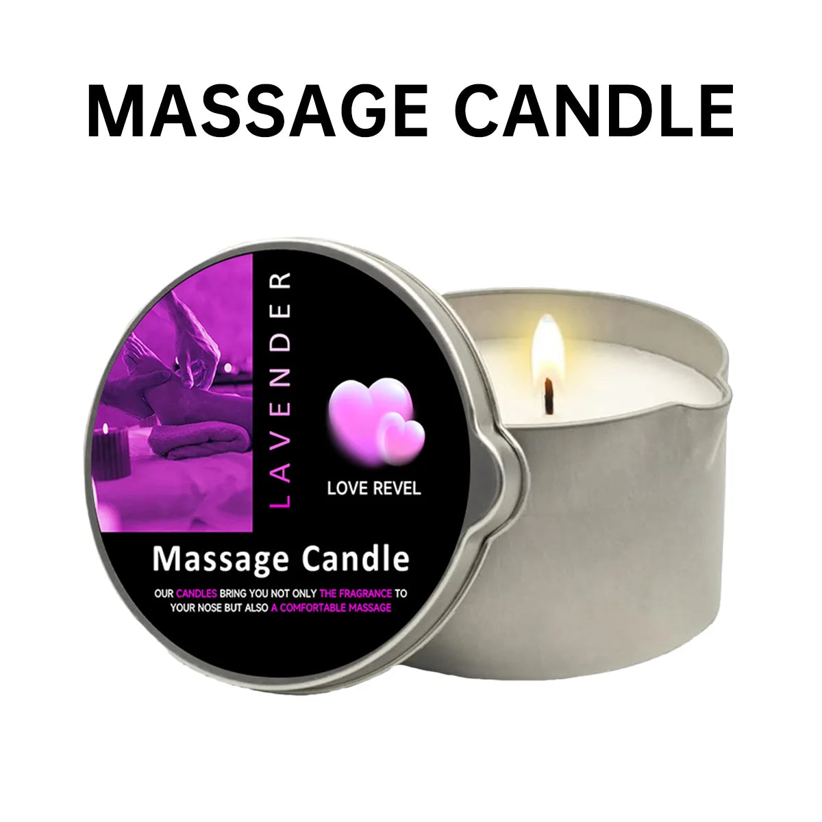 1pc Rose scented Home Body Oil aromatherapy Candle,Massage Oil Candle /2oz Massage Oil Candle forPure Relaxation and Home SPA