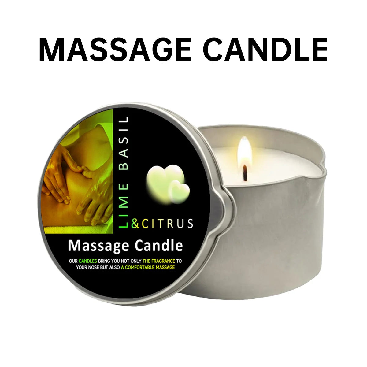1pc Rose scented Home Body Oil aromatherapy Candle,Massage Oil Candle /2oz Massage Oil Candle forPure Relaxation and Home SPA