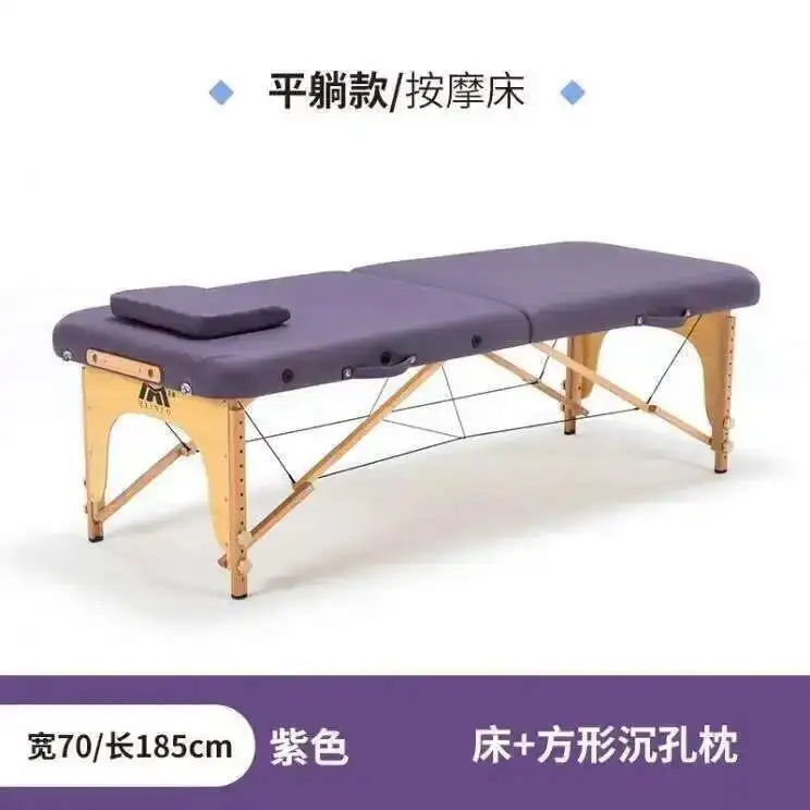 Wooden Folding Portable Massage Table Lash Tattoo Knead Massage Bed Physiotherapy Adjust Camilla Masaje Beauty Furniture KMMT