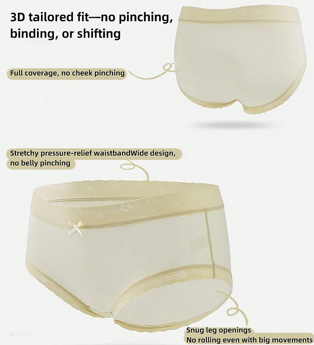 6PCS Women Low Waist Panties Sexy Lingerie Lace Quick Drying Briefs Female Seamless Underwear Spring Summer Solid Underpants