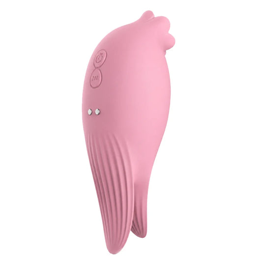 Impact Bird Clitoral Sucking Vibrator for Women, 10 Vibration Modes Pink Soft Silicone Tongue Licking Double Head Stimulator, Portable Couples Adult Toy