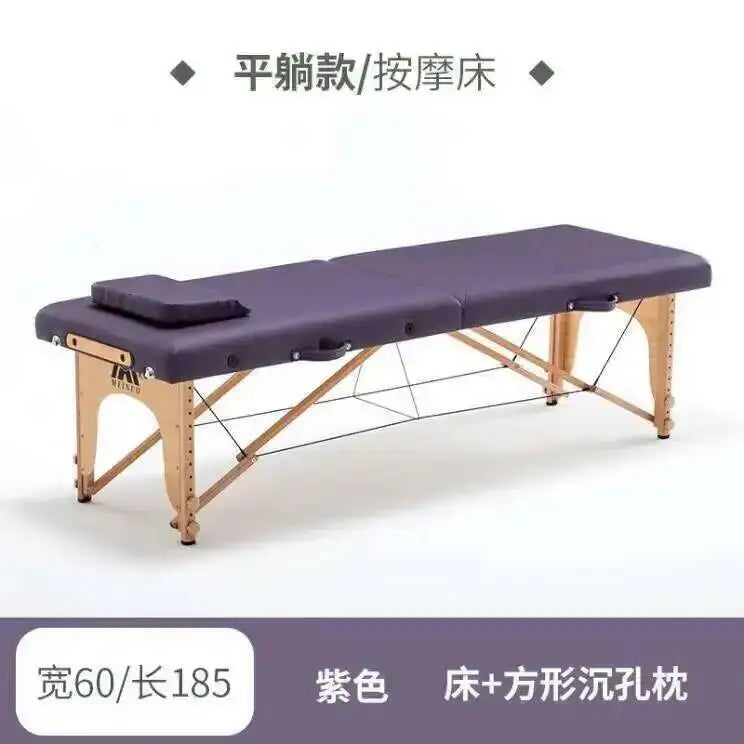 Wooden Folding Portable Massage Table Lash Tattoo Knead Massage Bed Physiotherapy Adjust Camilla Masaje Beauty Furniture KMMT