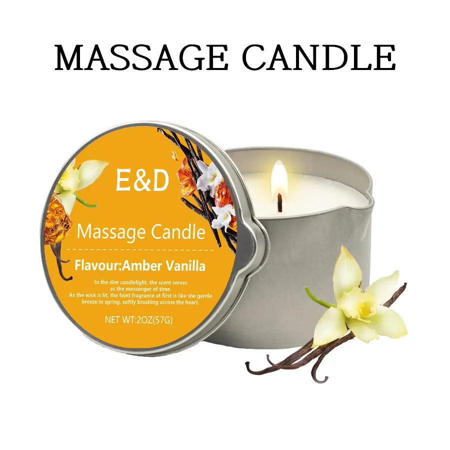 1pc Rose scented Home Body Oil aromatherapy Candle,Massage Oil Candle /2oz Massage Oil Candle forPure Relaxation and Home SPA