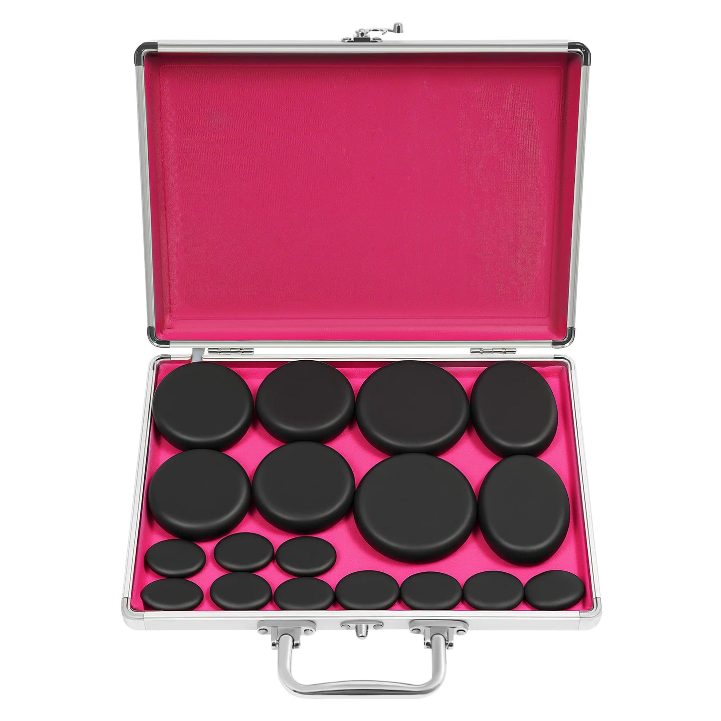 16 Pcs Volcanic Hot Stone Massage Kit with Heating Box for Relaxation, Relieve Muscle Pain & Improve Blood Circulation