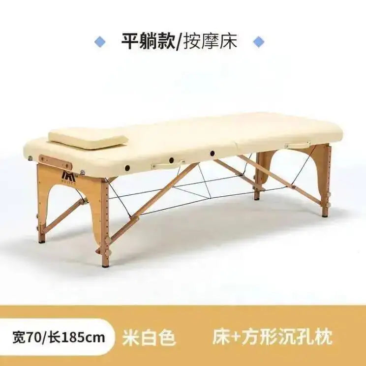 Wooden Folding Portable Massage Table Lash Tattoo Knead Massage Bed Physiotherapy Adjust Camilla Masaje Beauty Furniture KMMT