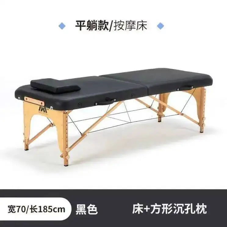 Wooden Folding Portable Massage Table Lash Tattoo Knead Massage Bed Physiotherapy Adjust Camilla Masaje Beauty Furniture KMMT