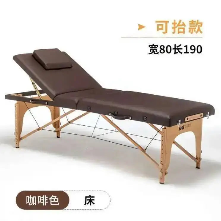 Wooden Folding Portable Massage Table Lash Tattoo Knead Massage Bed Physiotherapy Adjust Camilla Masaje Beauty Furniture KMMT