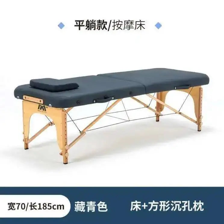 Wooden Folding Portable Massage Table Lash Tattoo Knead Massage Bed Physiotherapy Adjust Camilla Masaje Beauty Furniture KMMT