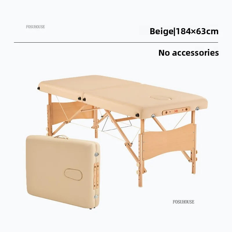 Portable Massage Acupuncture Physical Therapy Tattoo Bed Folding Massage Tables Beauty Salon Furniture Wooden Spa Massage Bed