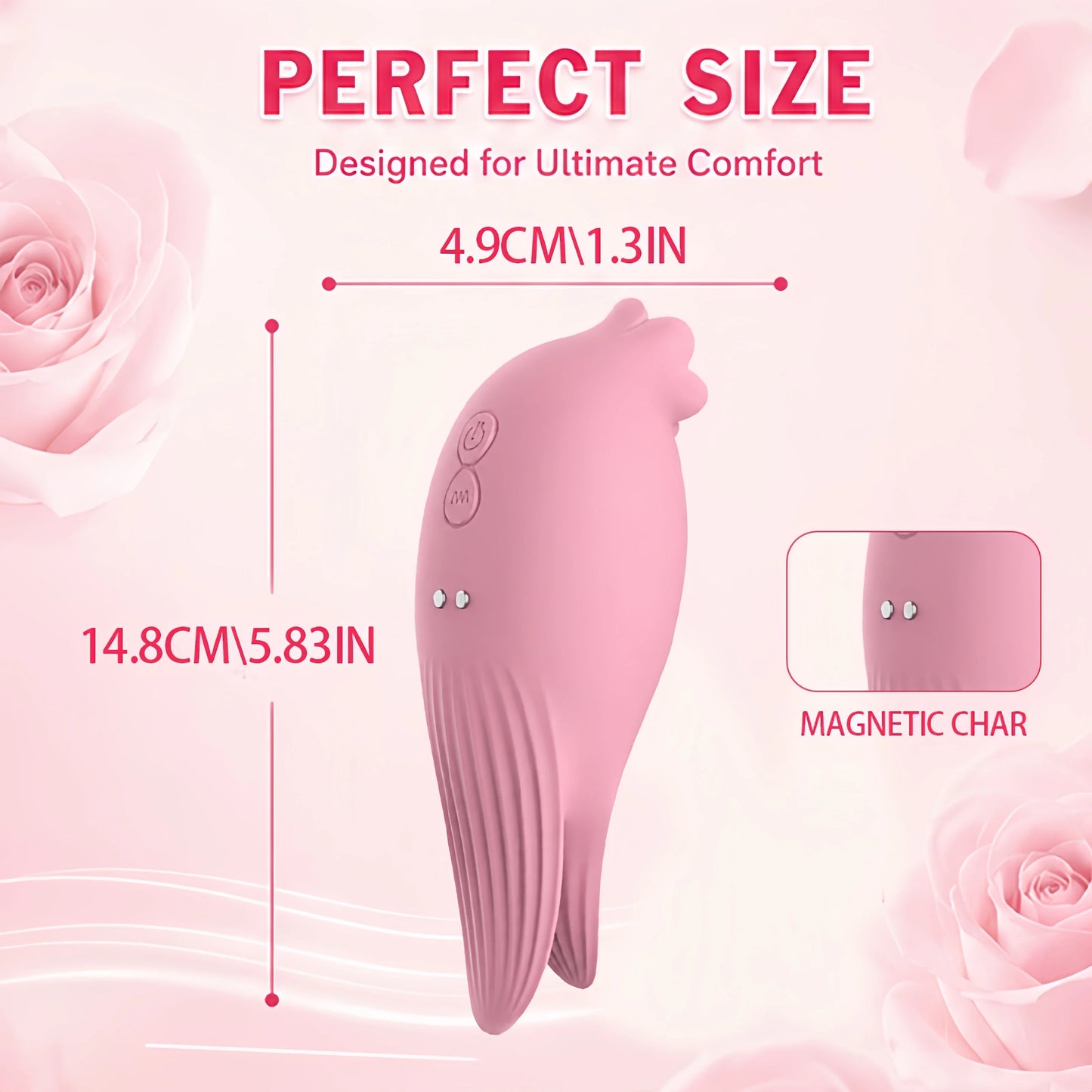 Impact Bird Clitoral Sucking Vibrator for Women, 10 Vibration Modes Pink Soft Silicone Tongue Licking Double Head Stimulator, Portable Couples Adult Toy