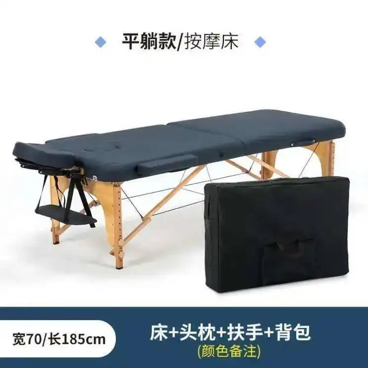 Wooden Folding Portable Massage Table Lash Tattoo Knead Massage Bed Physiotherapy Adjust Camilla Masaje Beauty Furniture KMMT