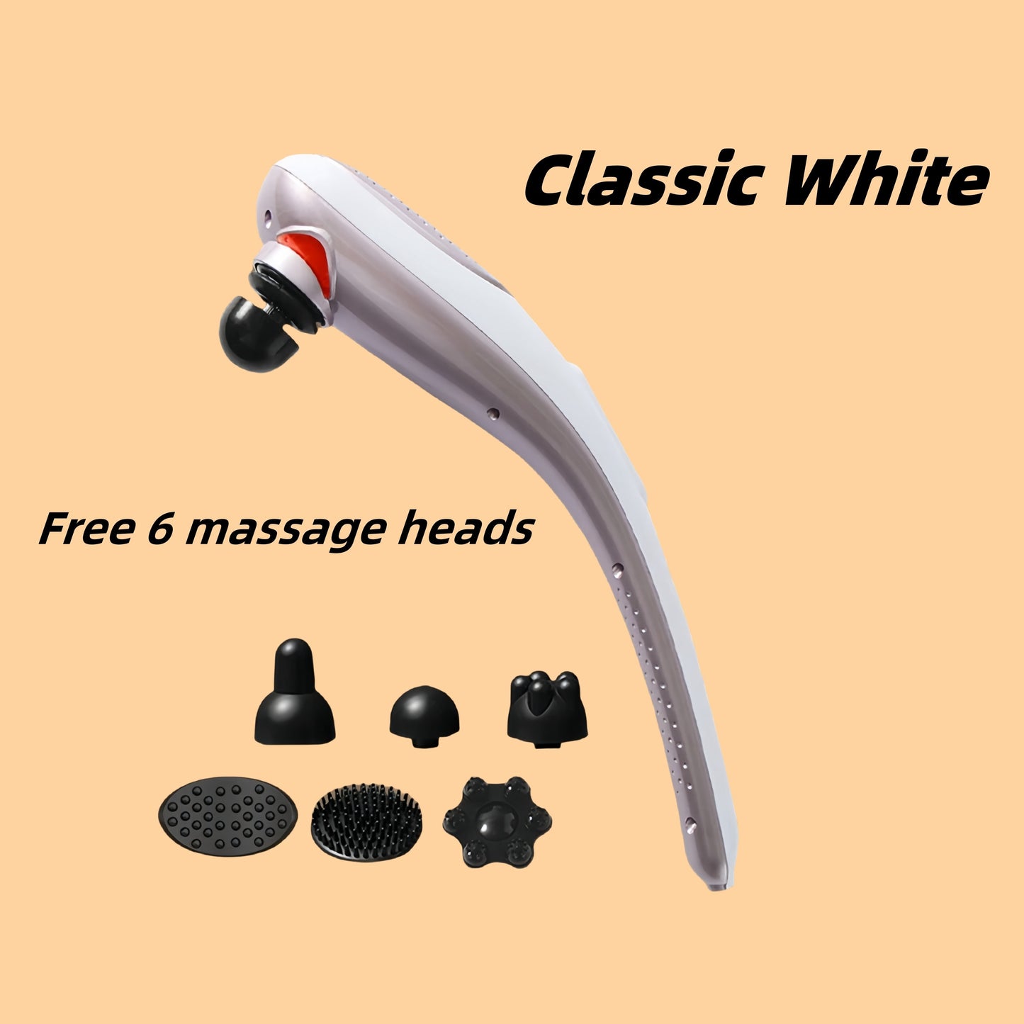 Portable Electric Wand With 6 Heads And 15 Intensity Levels