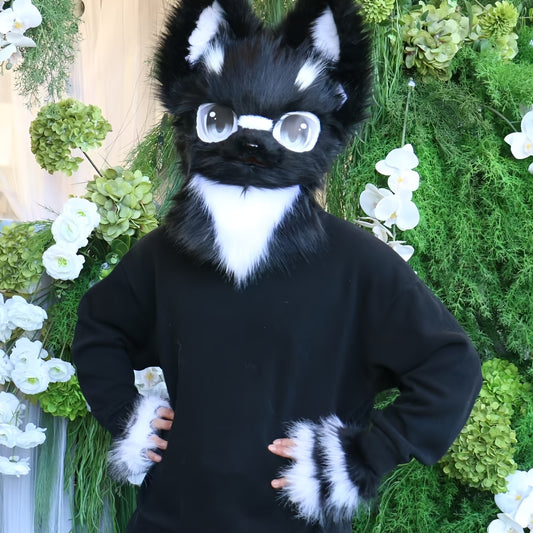 Cat Fursuit Head Mask For Halloween Cosplay Props Premium