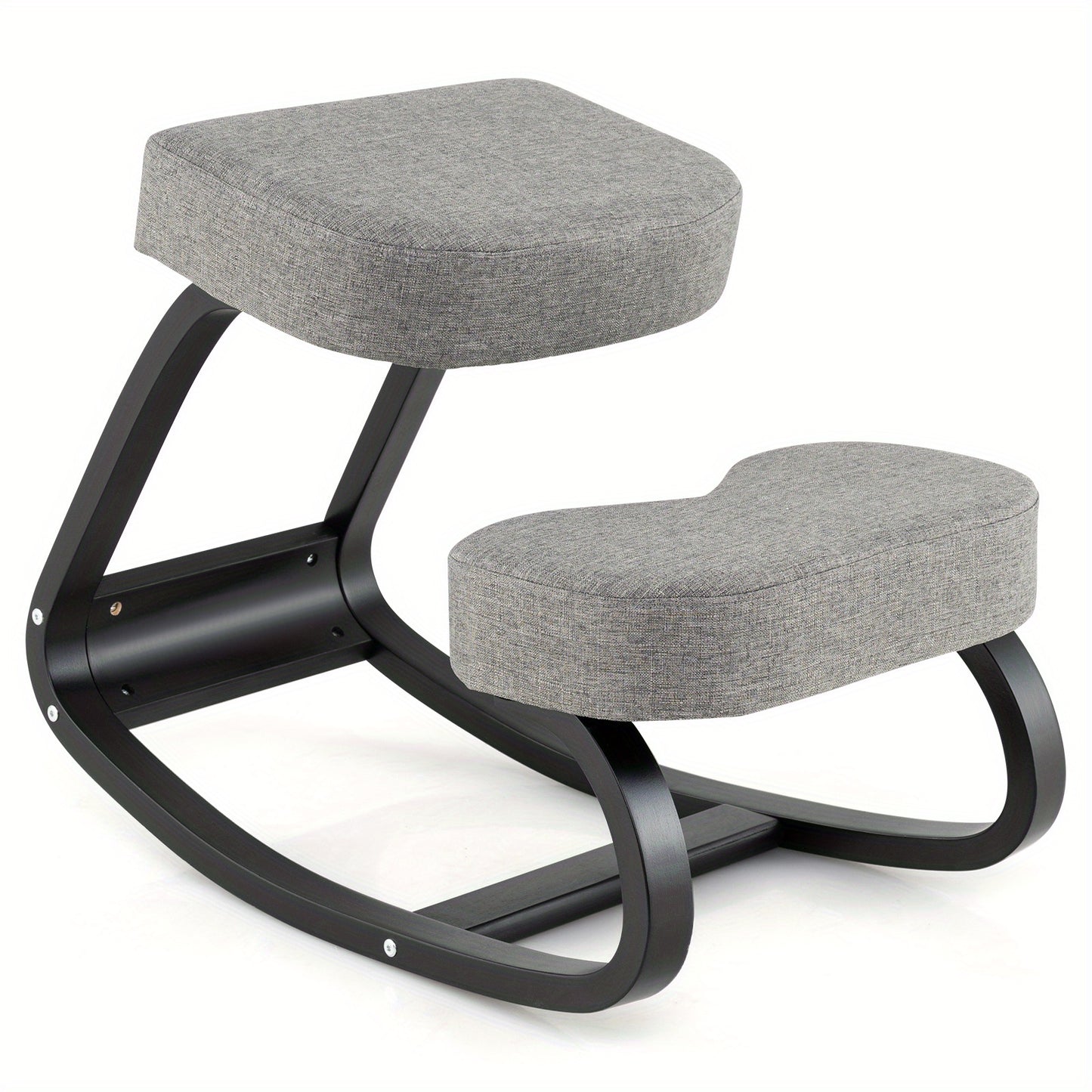 GYMAX Ergonomic Kneeling Chair With Padded Cushion Rocking Knee Support