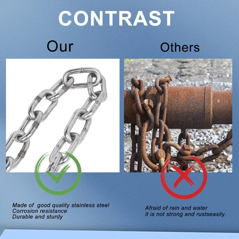 Heavy Duty Security Chain For Bicycles 304 Stainless Steel