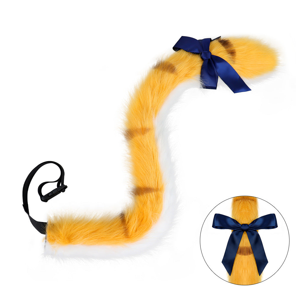 Jufufu Fox Cosplay Costume Set With Plush Ears Tail Bow