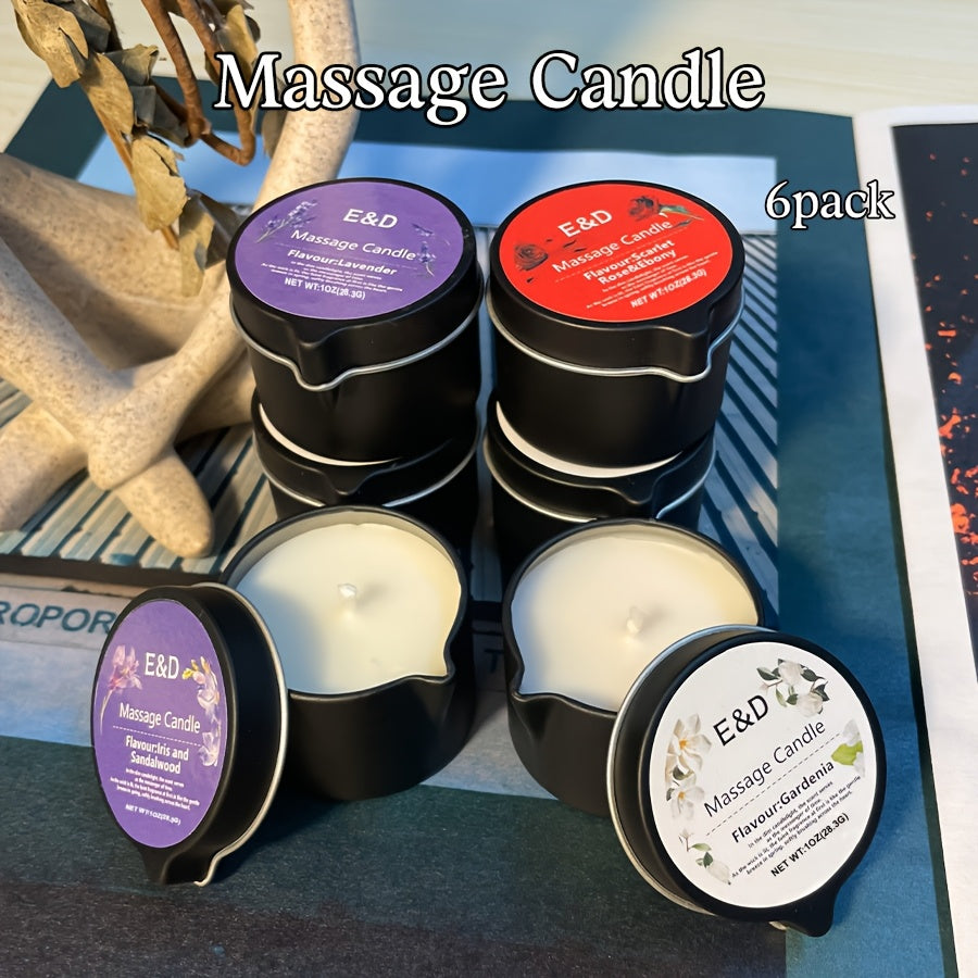 EVODUCK Massage Candles 6pc Essential Oils Set
