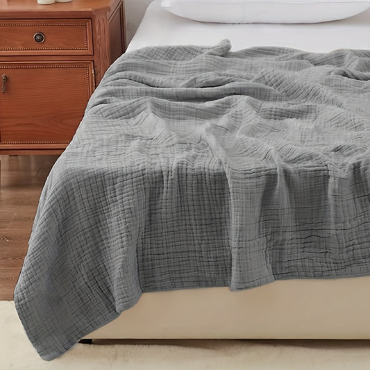 LOOXII 6-Layer Cotton Muslin Blanket All-Season Breathable Comfort