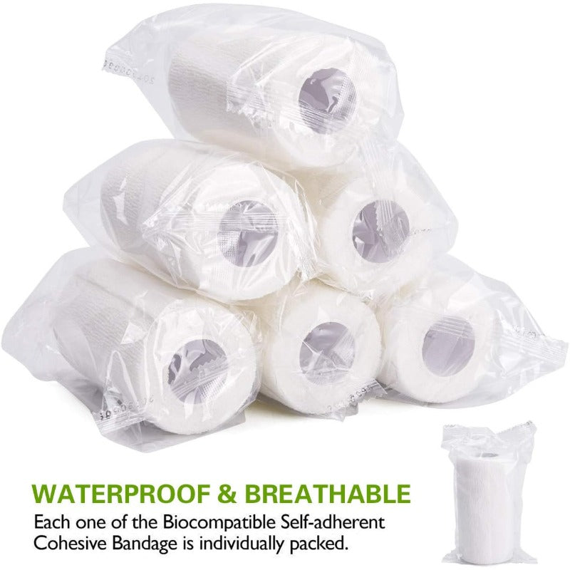 Self Adhering Bandage 12 Pack Medical Wrap for Safe Use