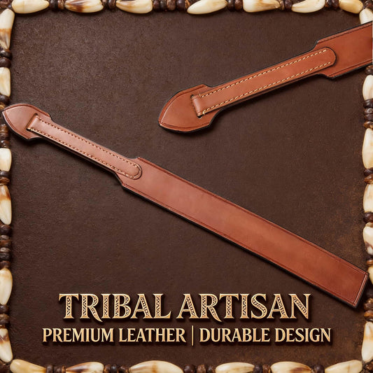 Real Cowhide Saddle Leather Paddle Handmade For Decor And Collectors