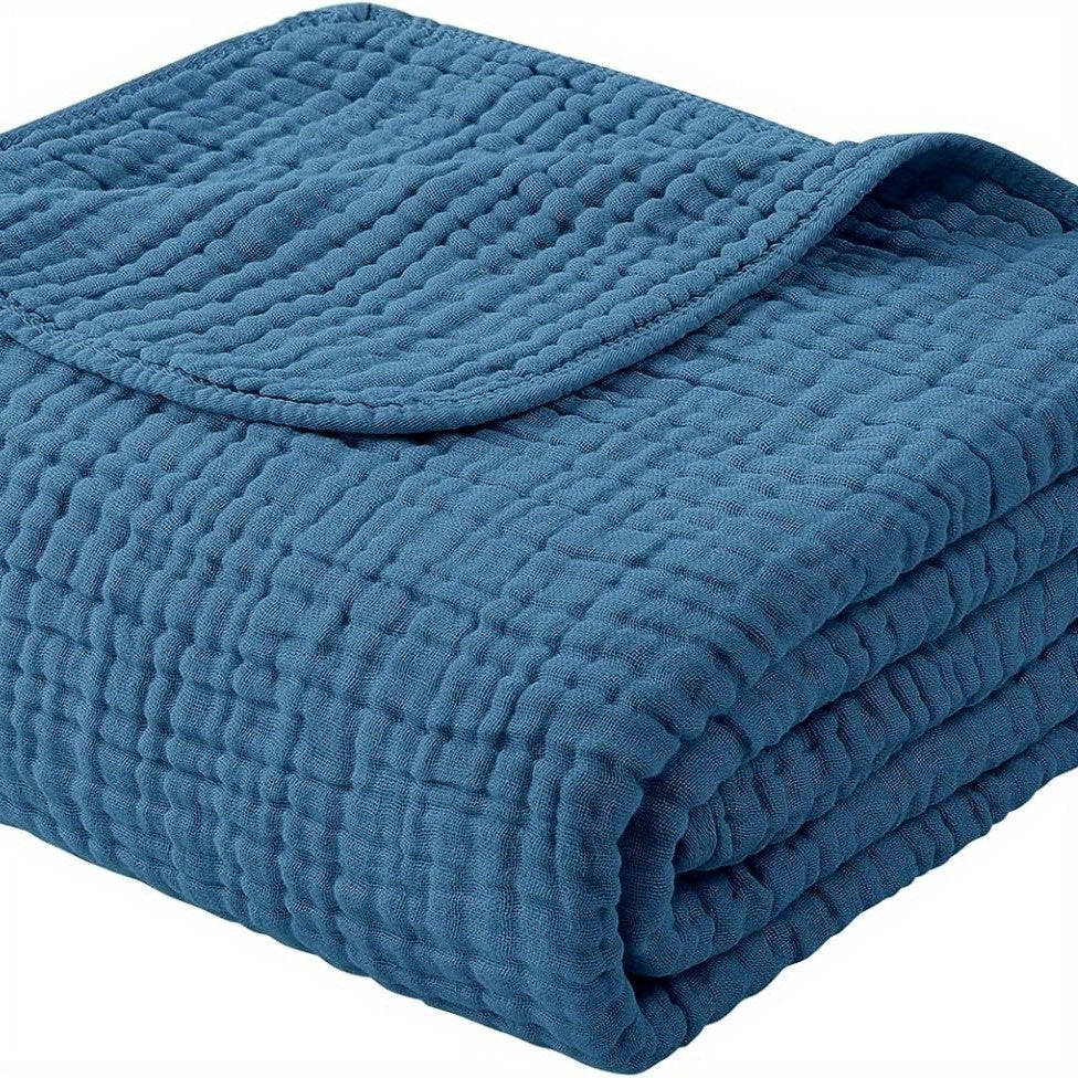 LOOXII 6-Layer Cotton Muslin Blanket All-Season Breathable Comfort