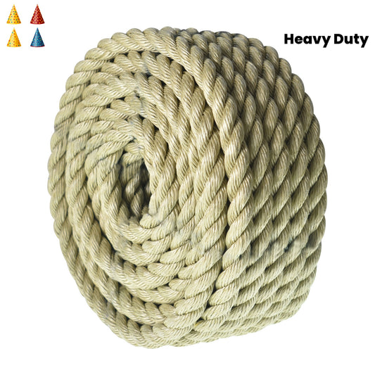 WFLNHB Heavy Duty Polyester 3 Strand Rope for Outdoor Use