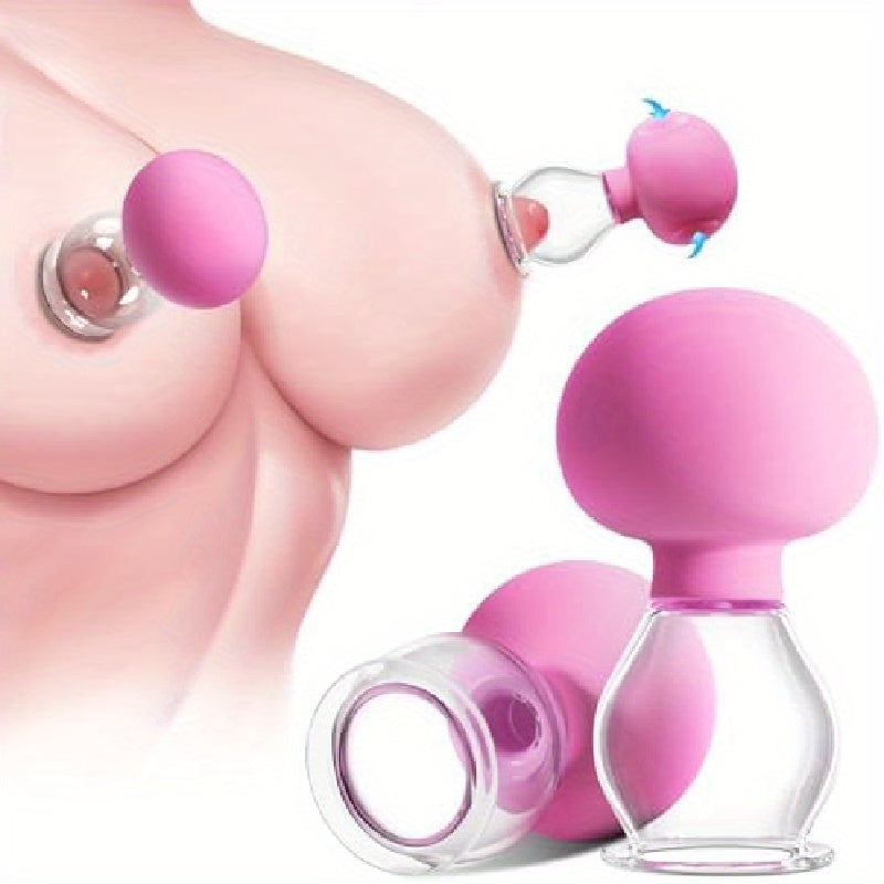 Adult Sex Toys - 1 Pair BDSM Nipple Toys for Couples Pleasure, Manual Suction Mini Foreplay Nipple Pump for Women, Nipple Corrector for Inverted Flat Nipples