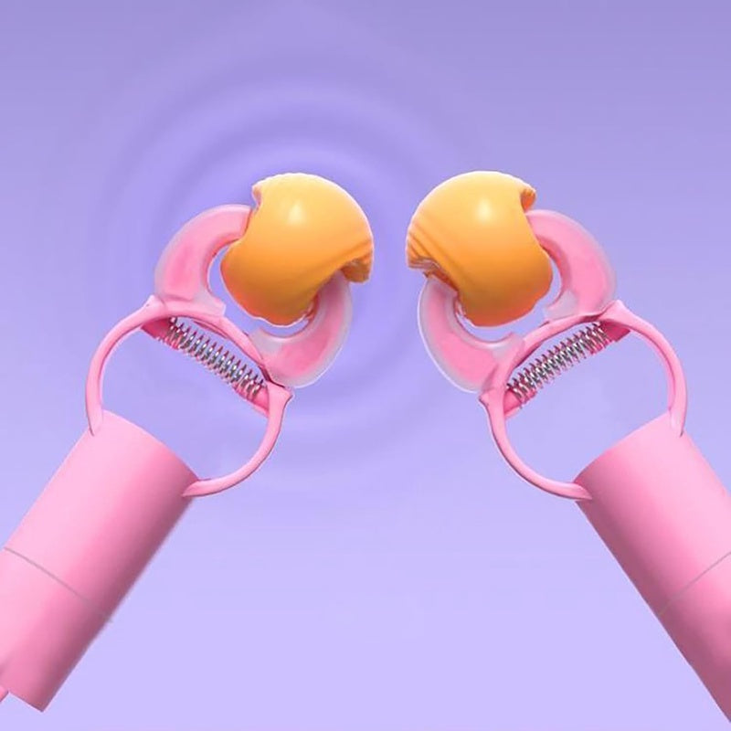 BDSM Adjustable Vibrating Nipple Clamps Nipple Toys with USB Control Nipple Vibrator Couples Women Sex Toys Breast Stimulator( Dark Pink)